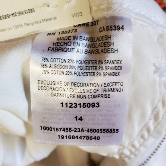 NWT Wrangler White High Rise Unforgettable Skinny Ankle Jeans Womens Size 14 - Picture 15 of 16